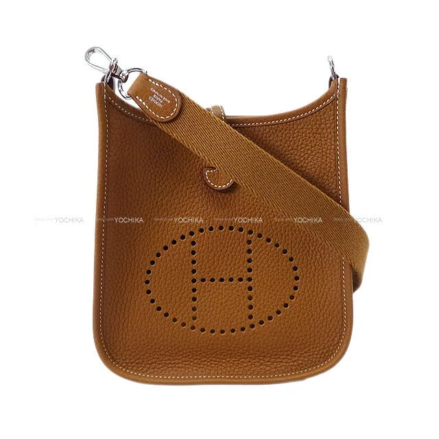 HERMES Shoulder bag Evelyne 16 TPM Gold Taurillon Leather Silver HW Stamp B[BRAND NEW][Authentic]