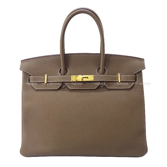 [Pre-loved] HERMES Handbag Birkin35 Etoupe Veau Togo Gold HW Stamp X[LIKE NEW][Authentic]