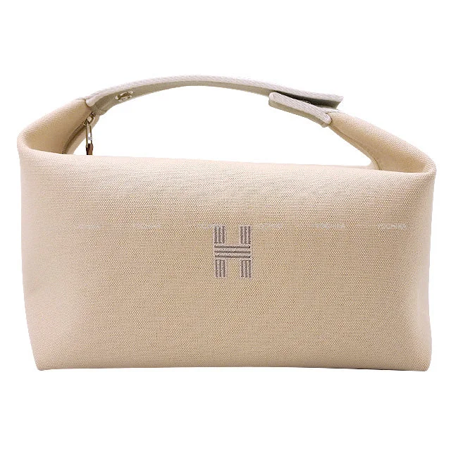 HERMES Handbag Bride a Brac GM Naturel Toile H Silver HW[BRAND NEW][Authentic]