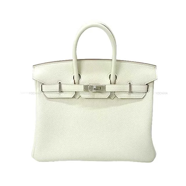 HERMES Handbag Birkin25 Mushroom Veau Togo Silver HW Stamp B[BRAND NEW][Authentic]