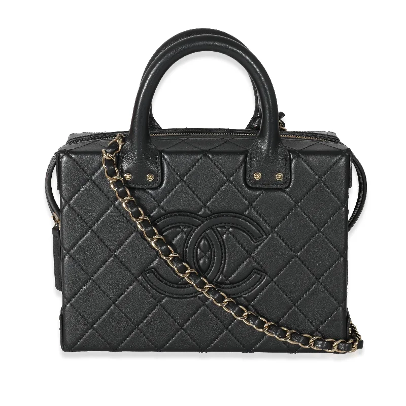 Chanel 22B Black Quilted Calfskin Vanity Case