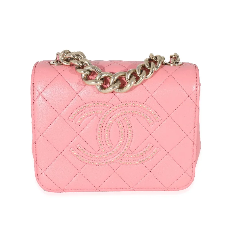 Chanel Pink Quilted Calfskin Beauty Begins Flap Bag