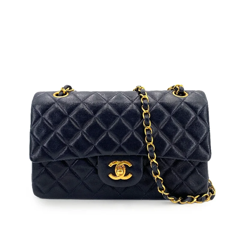 Chanel Vintage Classic Flap Small Navy Lambskin GHW #2 90246915