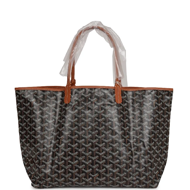 Goyard Goyardine Black St. Louis PM Tote Bag Palladium Hardware