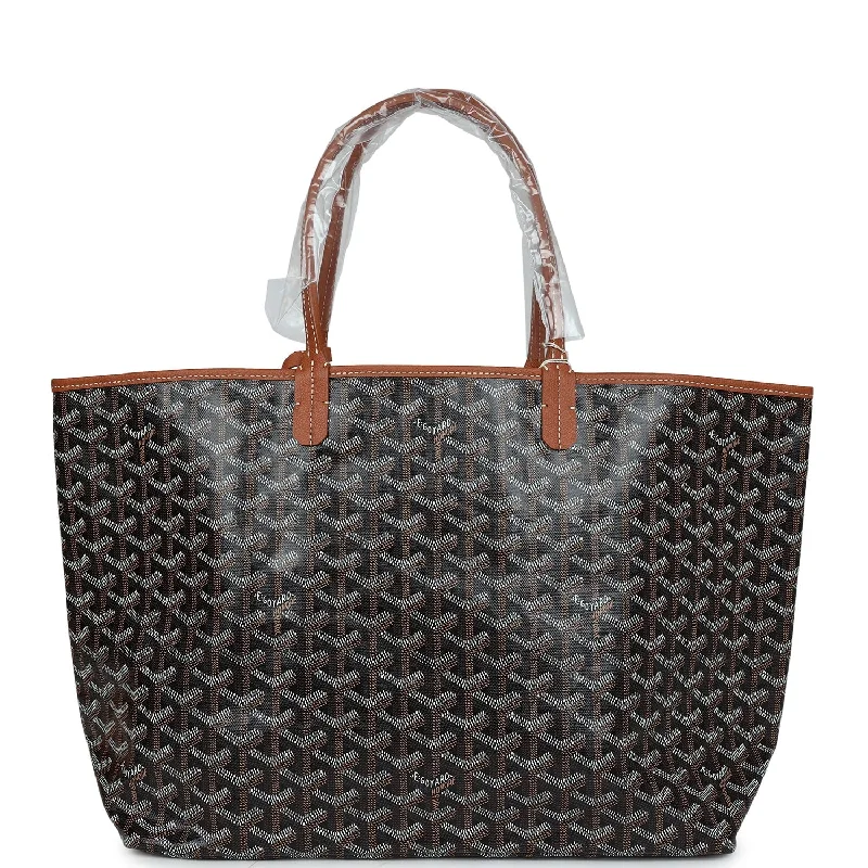 Goyard Goyardine Black St. Louis PM Tote Bag Palladium Hardware