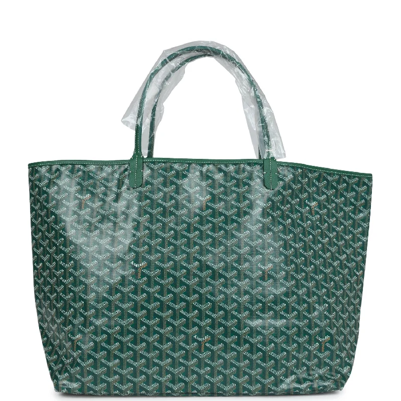 Goyard Goyardine Green St. Louis GM Tote Bag Palladium Hardware