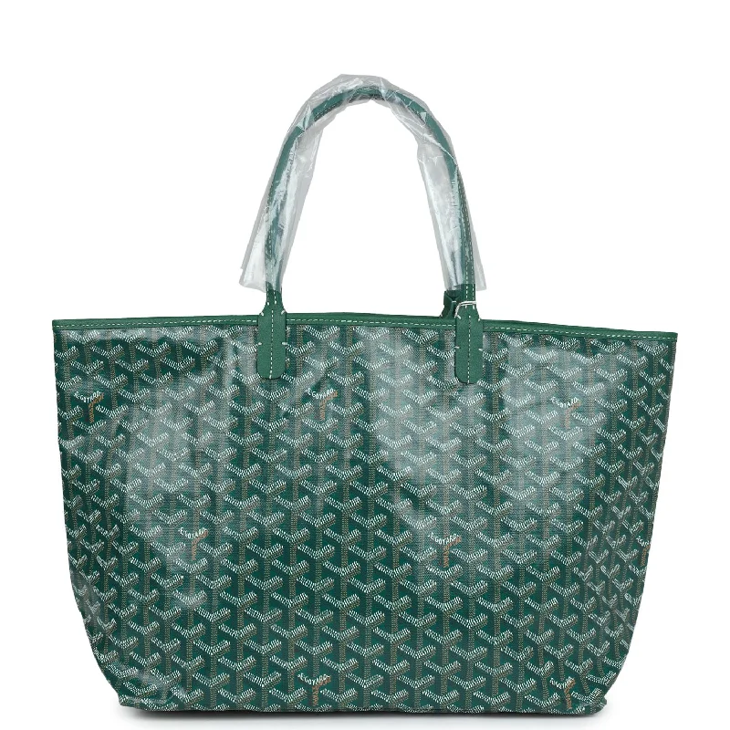 Goyard Goyardine Green St. Louis PM Tote Bag Palladium Hardware