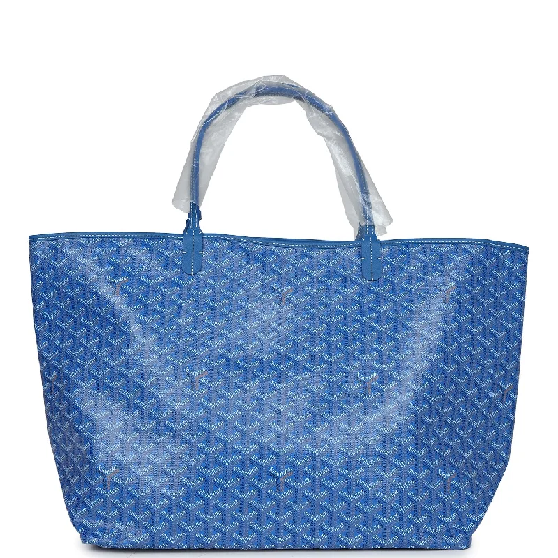 Goyard Goyardine Sky Blue St. Louis GM Tote Bag Palladium Hardware