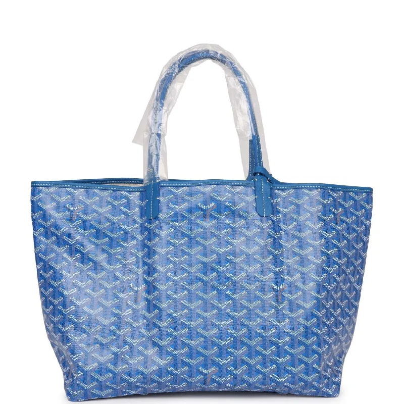 Goyard Goyardine Sky Blue St. Louis PM Tote Bag Palladium Hardware