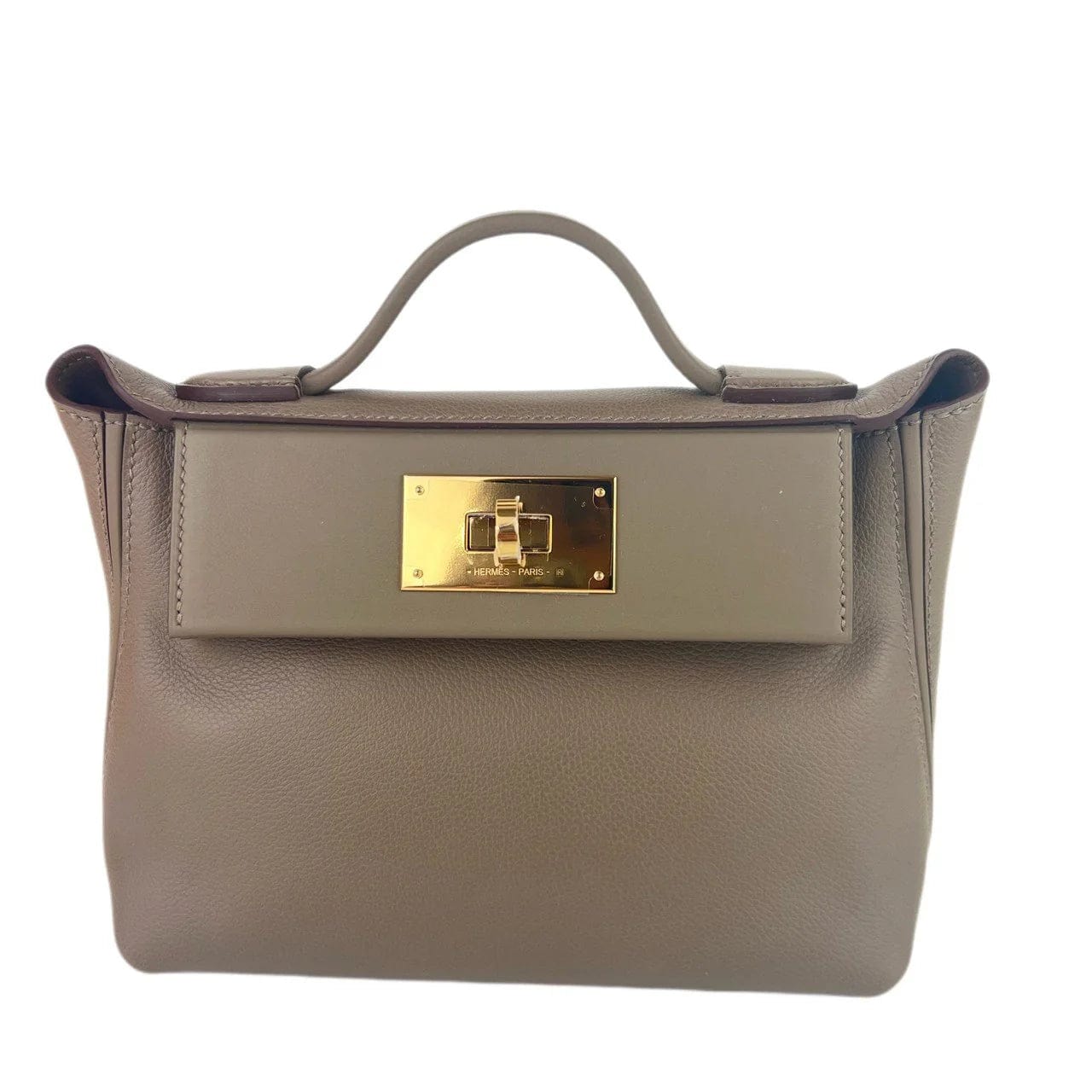 Hermes 24/24 Mini Etoupe Evercolor GHW #W SKCB-117501