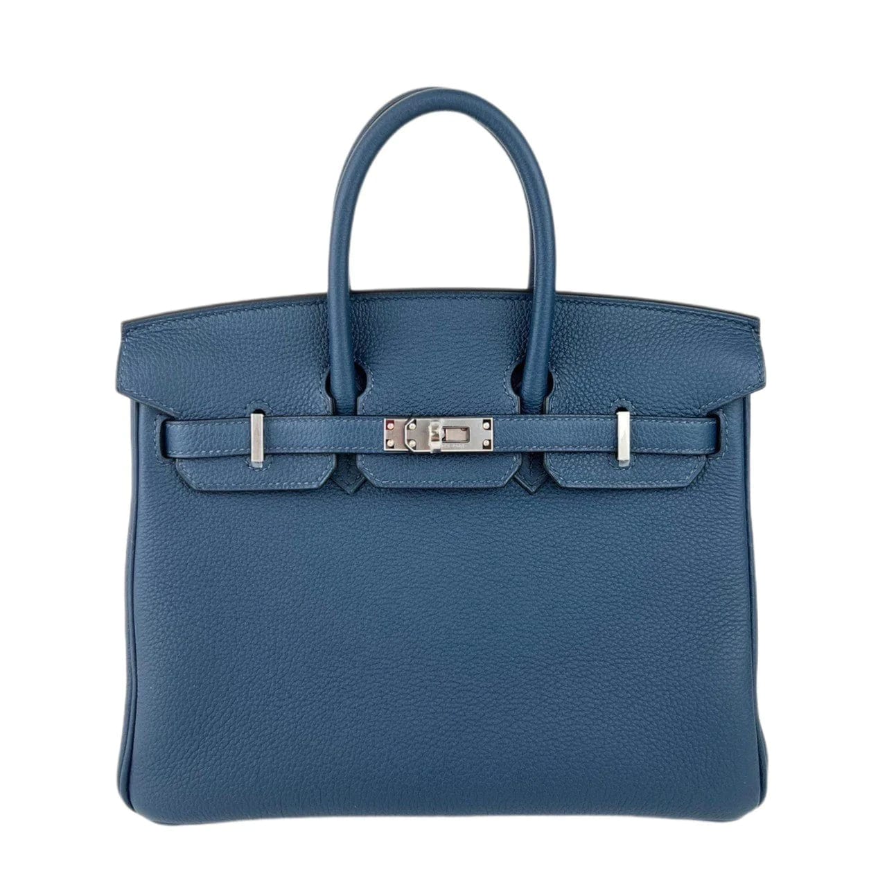 **Hermes Birkin 25 Blue De Prusse Togo PHW #W SKCB-092958