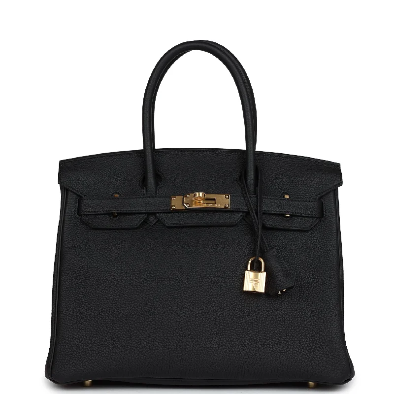 Hermes Birkin 30 Black Togo Gold Hardware