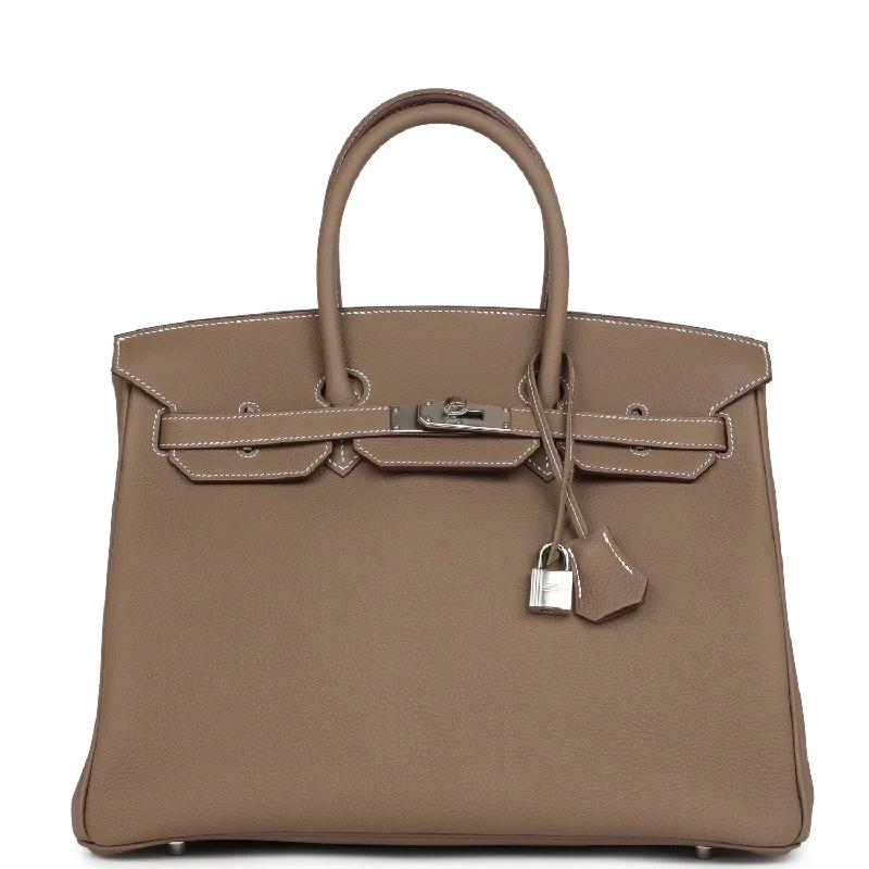 Hermes Birkin 35 Etoupe Togo Palladium Hardware