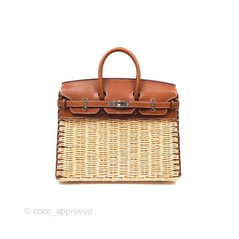 Hermès Birkin Picnic 25 Osier/ Barenia Naturel 27/ Fauve 34 Palladium Hardware