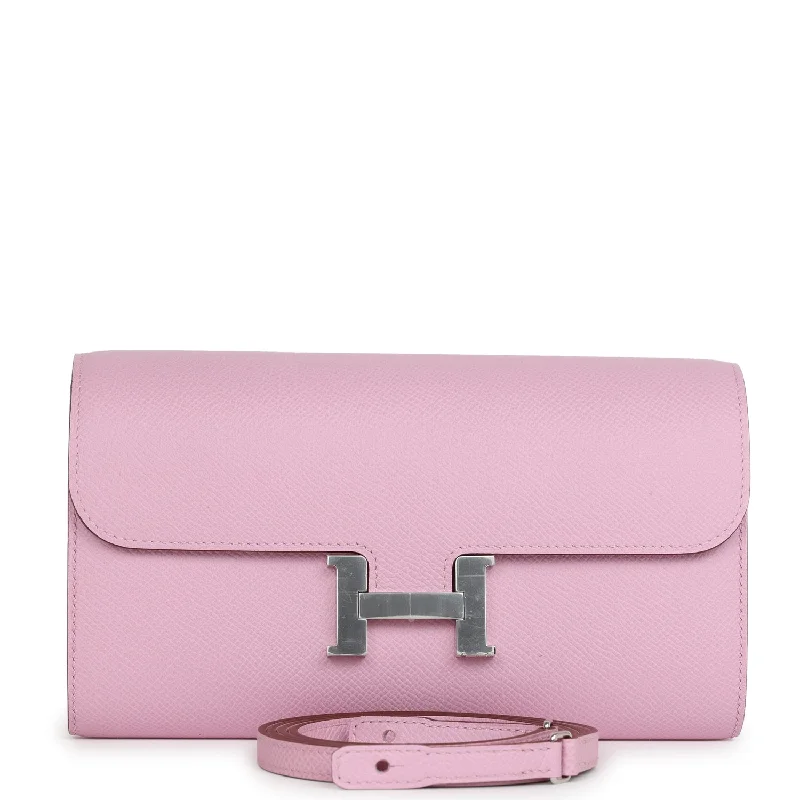 Hermes Constance Wallet To Go Mauve Sylvestre Epsom Palladium Hardware