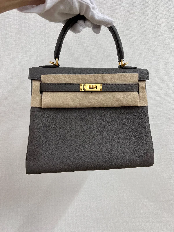 Hermes Kelly 25 Etain Togo GHW #B SKCB-109625