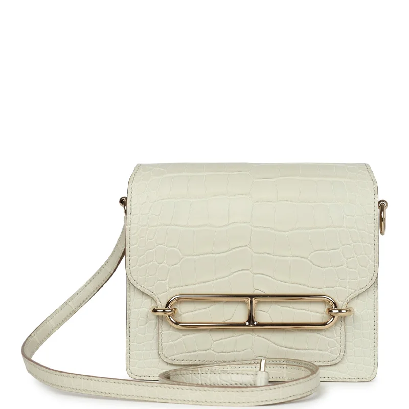 Hermes Mini Sac Roulis Beton Matte Alligator Permabrass Hardware