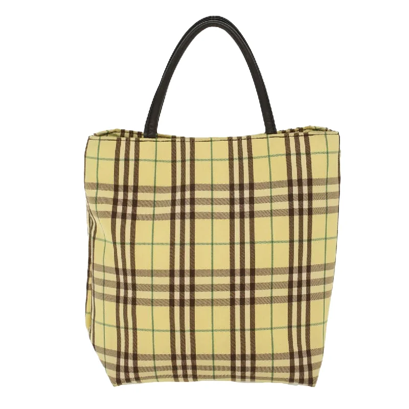 BURBERRY Nova Check Hand Bag Nylon Yellow  tb684