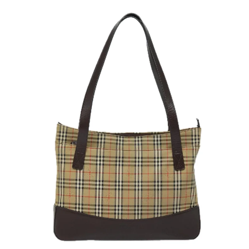 BURBERRY Nova Check Shoulder Bag Canvas Beige  77833