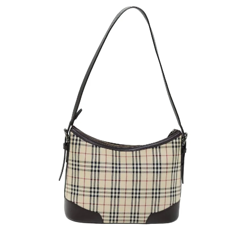 BURBERRY Nova Check Shoulder Bag Canvas Beige  ep4248