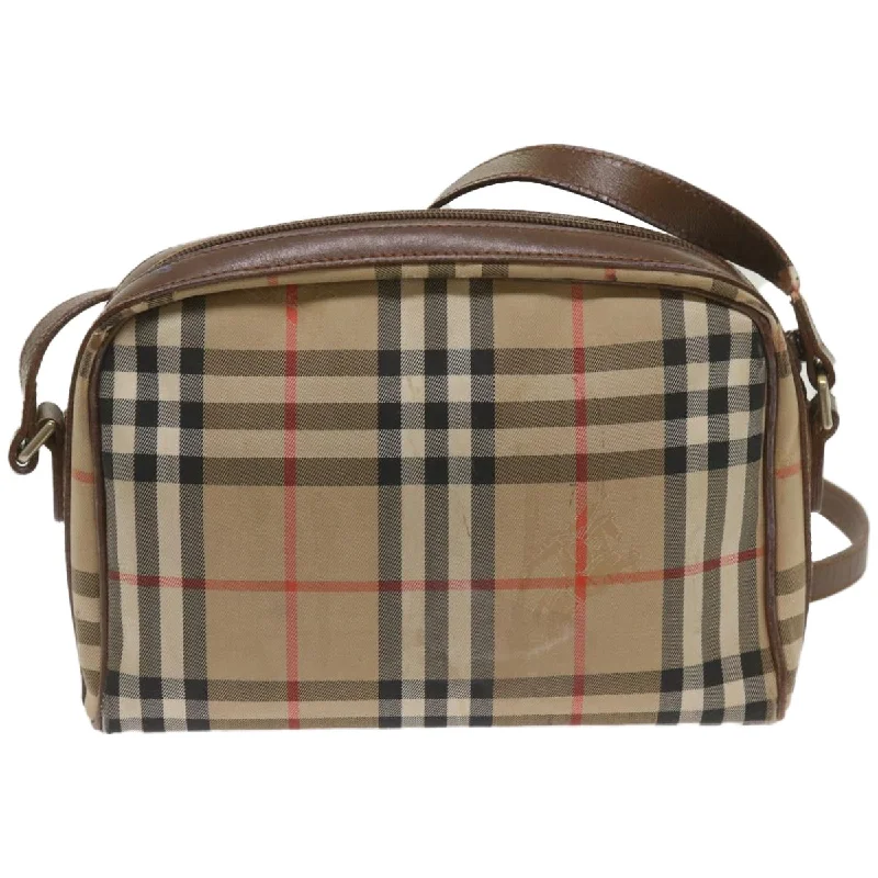 BURBERRY Nova Check Shoulder Bag Canvas Beige  ti1529