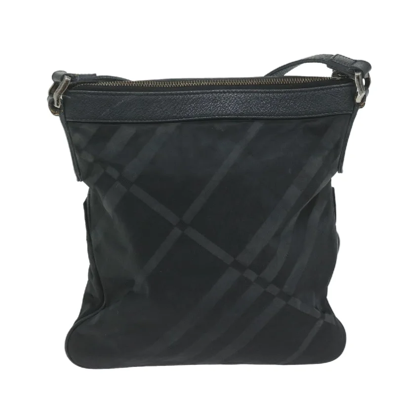 BURBERRY Nova Check Shoulder Bag Nylon Black  64656