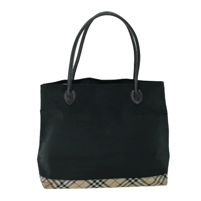 BURBERRY Nova Check Shoulder Bag Nylon Leather Beige Black  53791