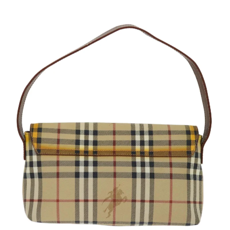 BURBERRY Nova Check Shoulder Bag PVC Beige Brown  70944