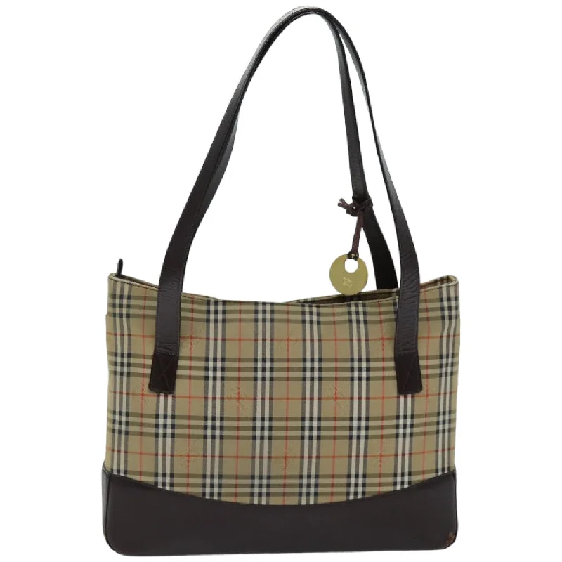 BURBERRY Nova Check Tote Bag Canvas Beige  76146