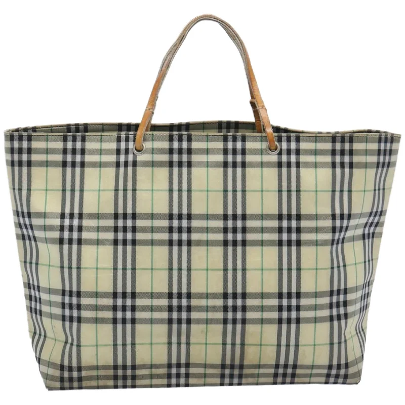 BURBERRY Nova Check Tote Bag Nylon Yellow  ti1543