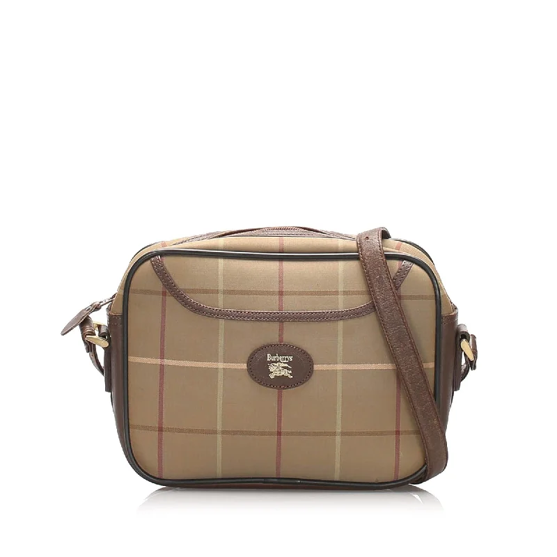 Burberry Plaid Canvas Crossbody Bag (SHG-12419)