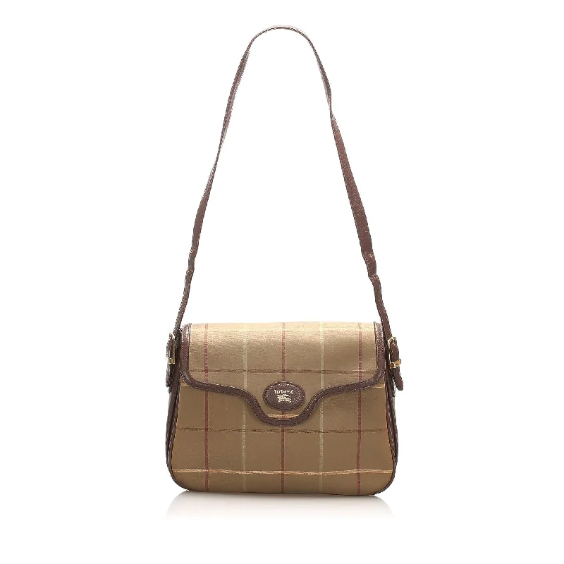 Burberry Plaid Canvas Crossbody Bag (SHG-14919)