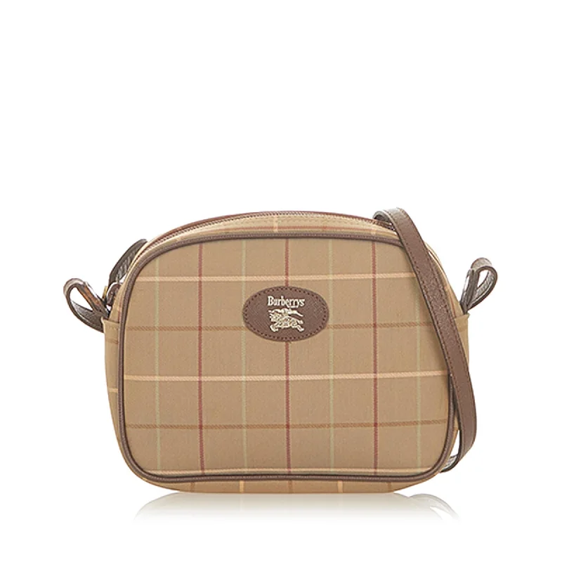 Burberry Plaid Canvas Crossbody Bag (SHG-19490)