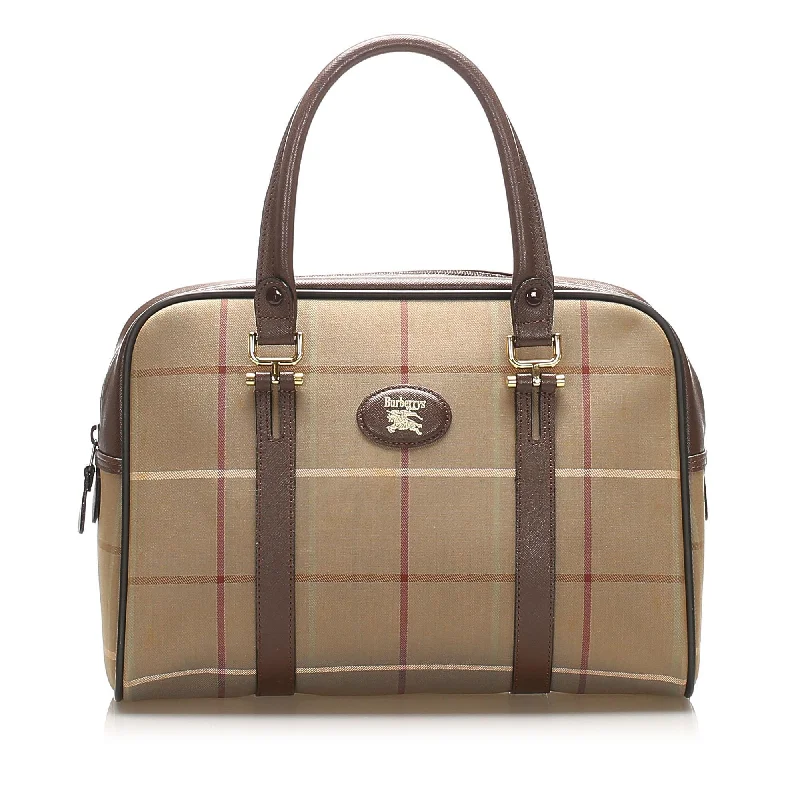 Burberry Plaid Canvas Handbag (SHG-15507)