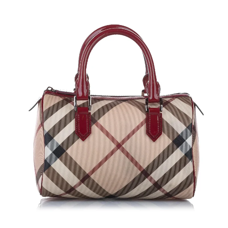 Burberry Supernova Check Canvas Boston Bag (SHG-13373)